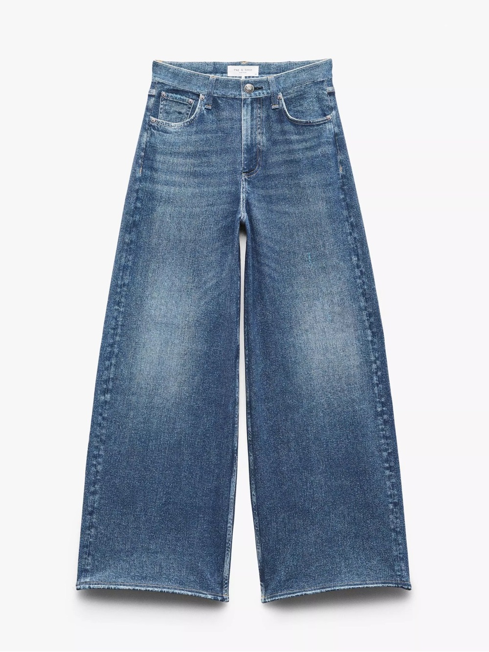 Rag & Bone Miramar Sofie Wide Leg Cotton Terry Sweatpant Faux Jeans 26 Venice